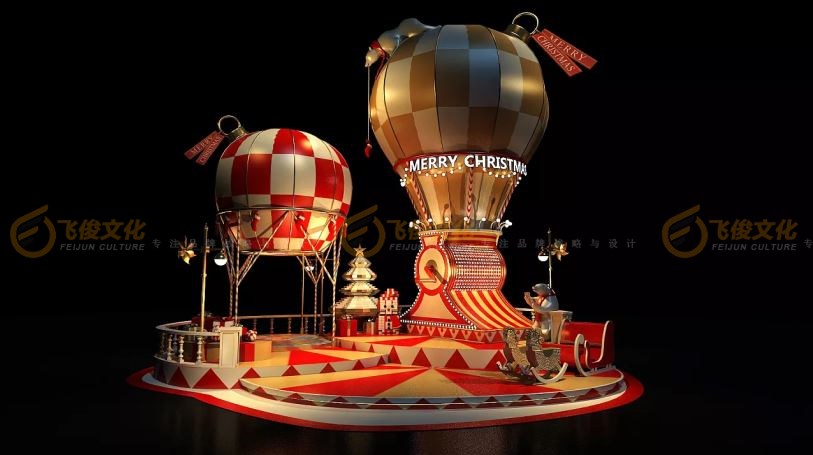  热气球主题圣诞美陈设计案例